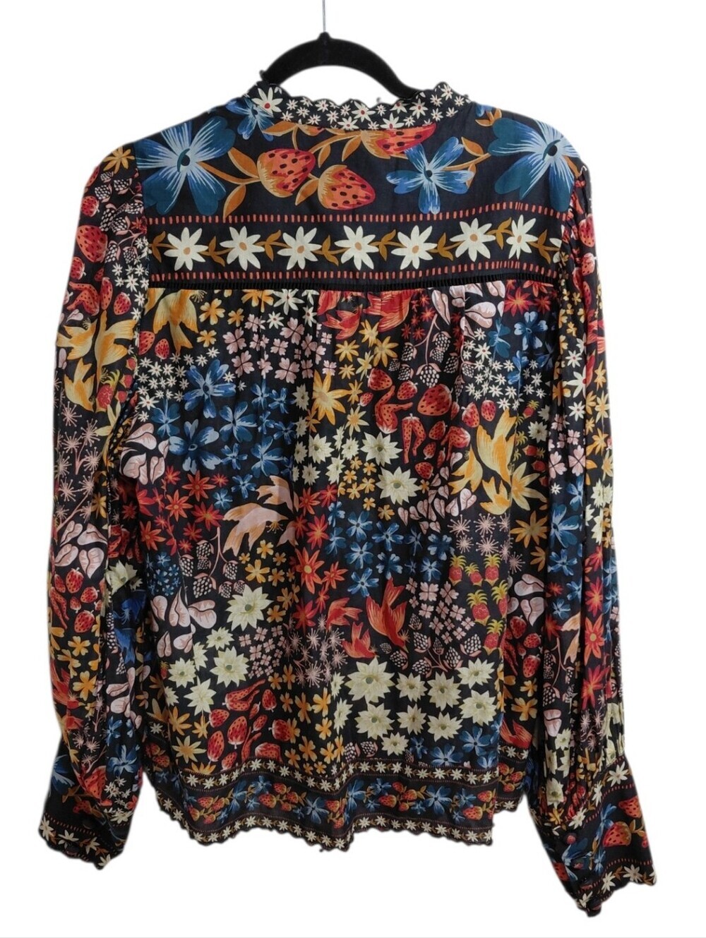 FARM Rio Black Multi Floral Patchwork Blouse - Picture 2 of 6